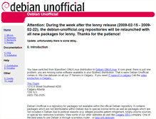 Tablet Screenshot of debian-unofficial.org